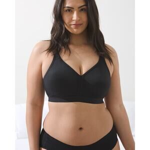 SOMA EMBRACEABLE Full Coverage Wireless Unlined Bra Black Size 36C Comfortable